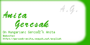 anita gercsak business card